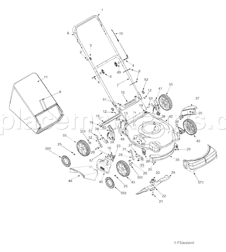 Page A Diagram and Parts List for 11A-435D701 2004 Yard Man Lawn Mower